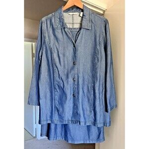 French Laundry Denim Blue Skirt & Jacket Set NWT Vintage Y2K